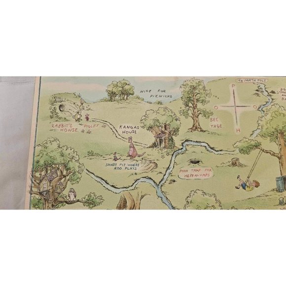 *Rare* Winnie the Pooh Hundred Acre Wood Map from Disney collab with Hal… - Picture 10 of 11